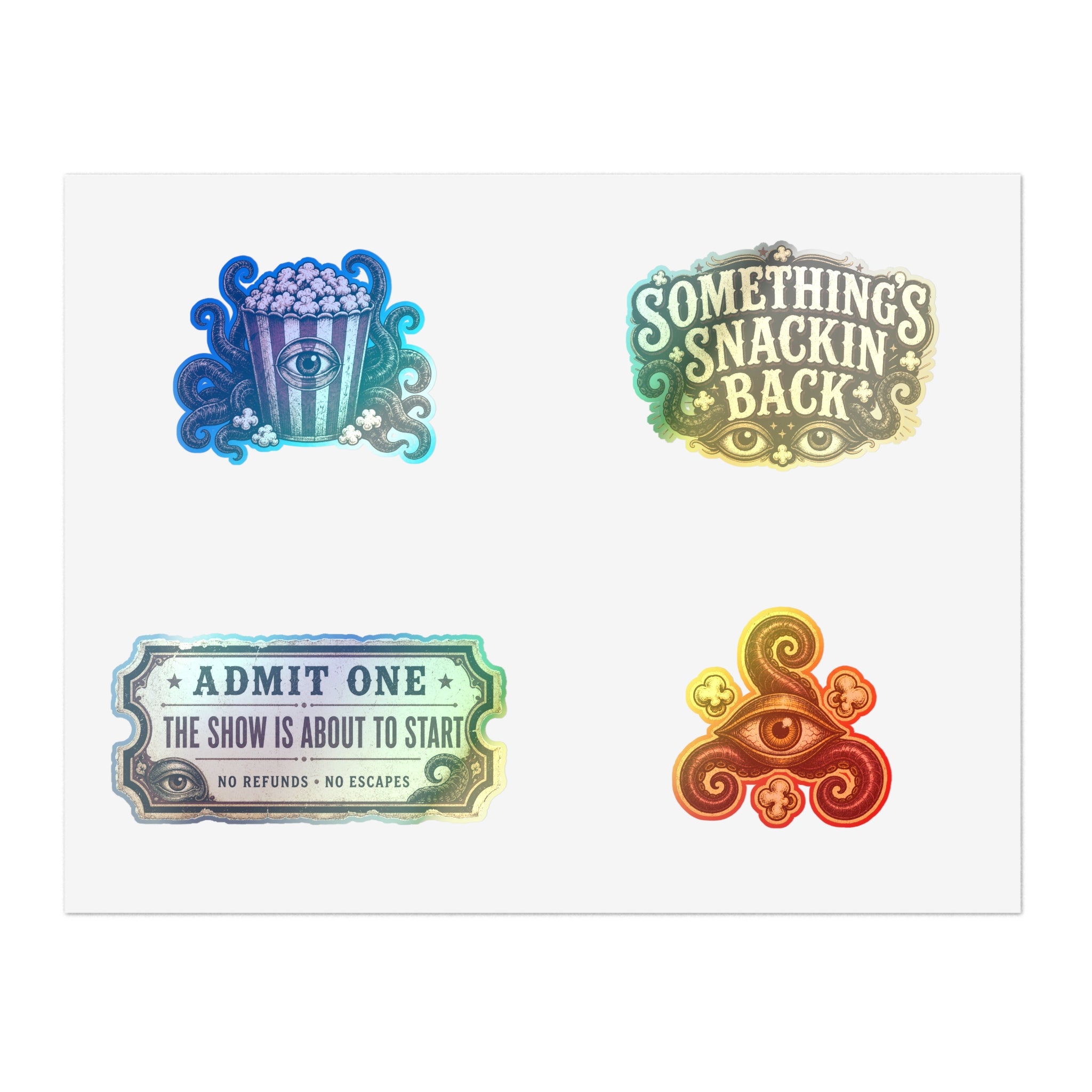 Popcorn & Parasites — Something’s Snackin Back Sticker Pack