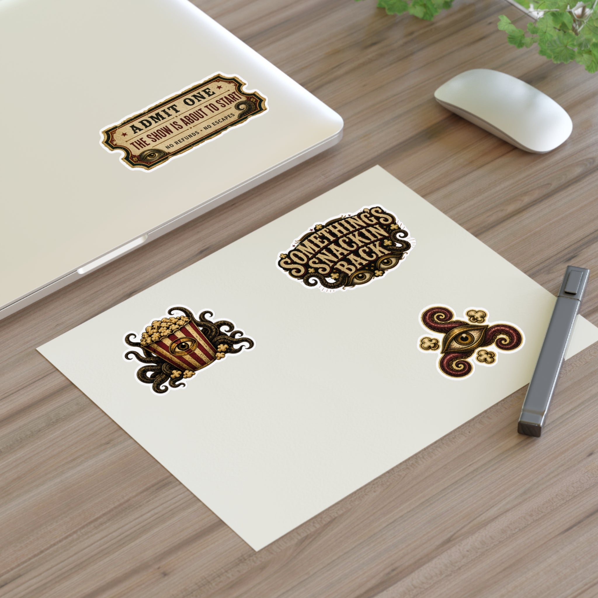 Popcorn & Parasites — Something’s Snackin Back Sticker Pack