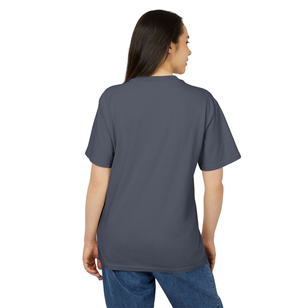 SHADES oversized tee shown in Faded Indigo