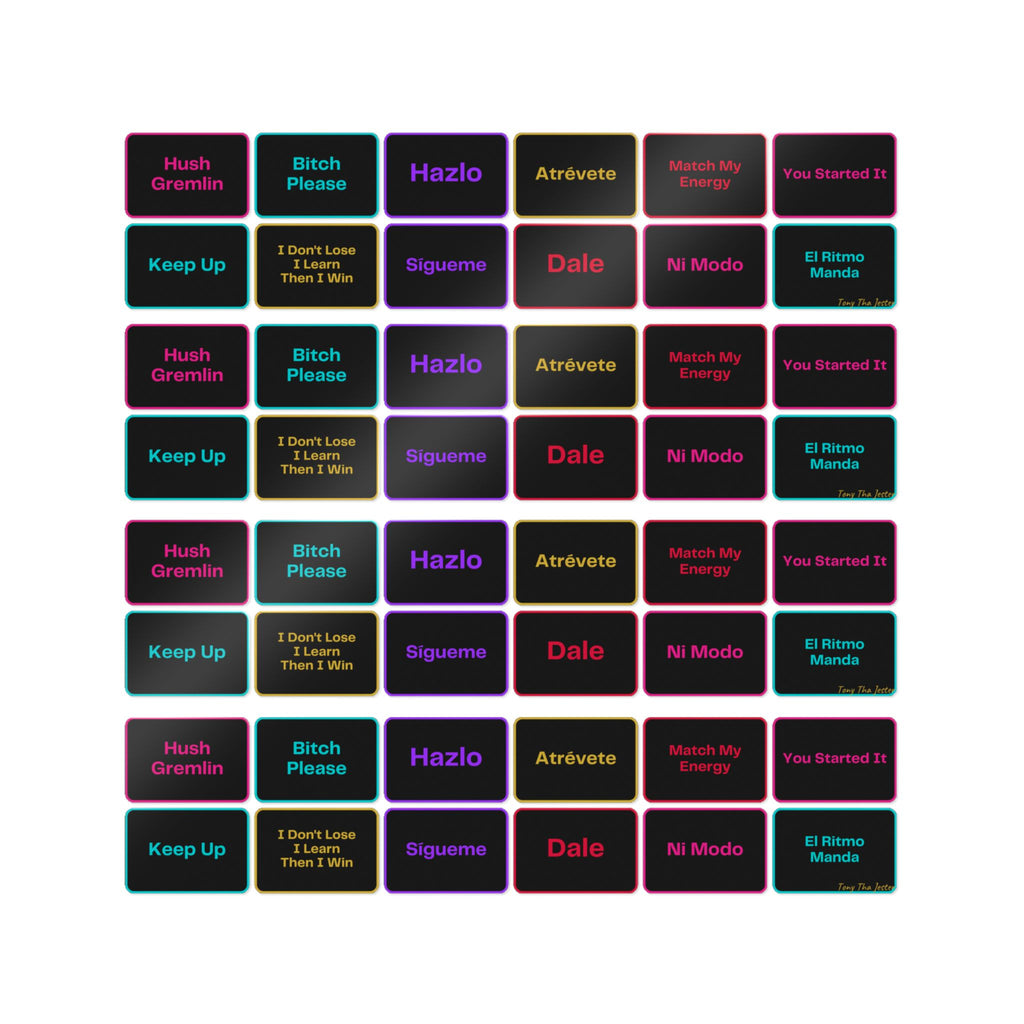 Neon Mood Die-Cut Stickers | Flame Coded