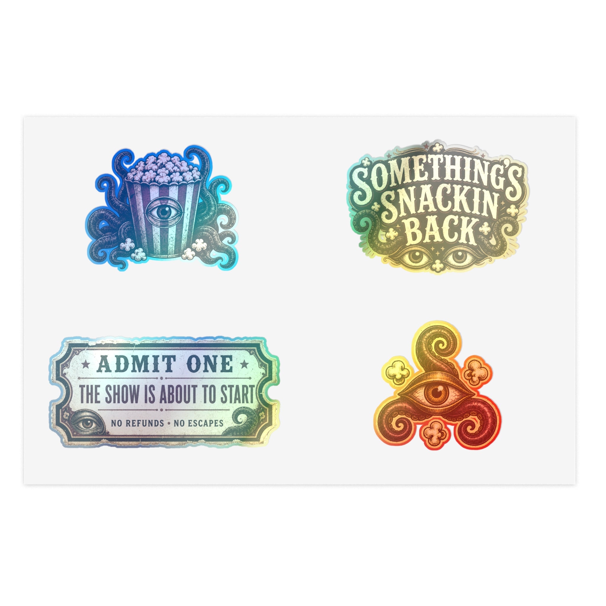 Popcorn & Parasites — Something’s Snackin Back Sticker Pack