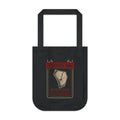 Evidence Division Do Not Open Near Mirrors black tote, front view