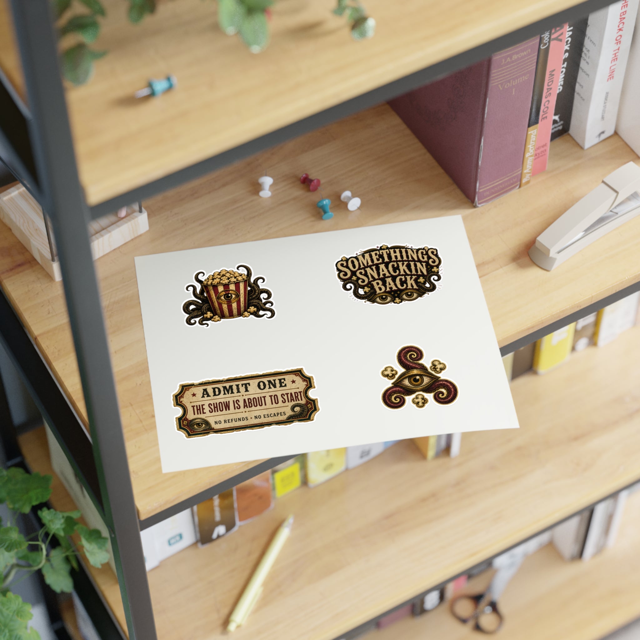 Popcorn & Parasites — Something’s Snackin Back Sticker Pack